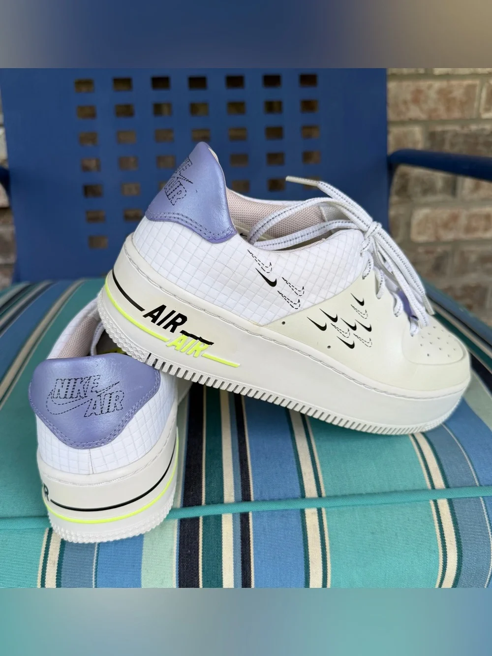 🍒💣 Nike Air Force 1 sage style platform sneaker